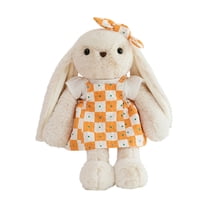 Bunny Stuffed Animal with Clothes, Dressed Bunny Rabbit Plush Toy with Dress & Bow, 11.8 Inch Cute Stuffed Rabbit, Ideal Gift for Toddler Kids Girls Birthday Easter Christmas Room Decor & Holiday