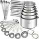 thumbnail image 1 of Juego de tazas y cucharas medidoras EWFEN de acero inoxidable, 21 piezas, 1 of 6