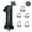 Black, variant on SUNFICON 40 Inches 1 Number Balloon, Giant Rainbow Digit Helium Foil Balloons,1 Gold Crown Balloon, 5 Confetti Balloons for Birthday Wedding Anniversary New Year Party Decorations