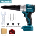 thumbnail image 1 of Brushless Electric Rivet Gun with LED Light Cordless Automatic Riveting Tool Multifunctional Rivet Nut Tool (Battery Not Included), 1 of 7