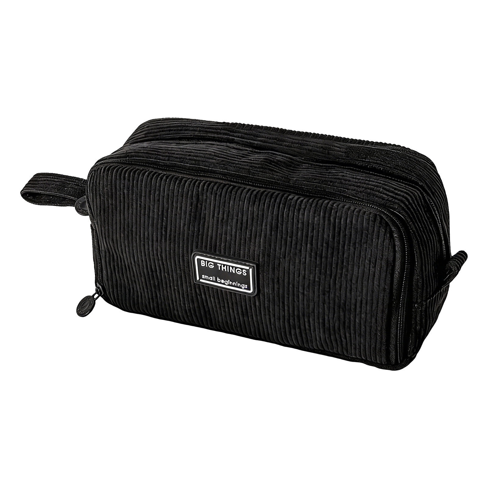 Iuhan Large-Capacity Pencil Pouch, Corduroy Pen Case, Multi-Compartment Organizer for Pens Markers, Durable Stationery Bag, Study Supplies for Study Office