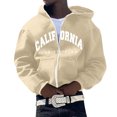 thumbnail image 1 of Gibobby Sudadera polar hombre Sudadera con Cierre Y Capucha Manga Larga Hombre(Beige,CH), 1 of 5