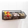 thumbnail image 6 of Wall Mounted Storage Rack Onion Ginger Garlic Condiments Spice Kitchen Shelf Punch-Free Vegetable Fruit Drain Basket Kitchen, 6 of 16