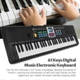thumbnail image 2 of 61 Keys Digital Music Electronic Keyboard Kids Multifunctional Electric Piano for Piano Student with Microphone Function Musical Instrument, 2 of 4