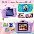 thumbnail image 5 of PayUSD Kids Camera Unicorn Selfie Camera Toys for Toddlers Ages 6+ Girls Boys HD Digital Video Camera 32GB, Christmas Birthday Gifts, Purple, 5 of 8