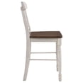 thumbnail image 2 of Benjara 42" Solid Wood Counter Chair with X Shaped Back in Brown (Set of 2), 2 of 3