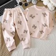 thumbnail image 2 of boobe Baby 2 Piece For Kids Ultra Soft Comfy Wicking Gentle Skin Kids Loungewear Toddler Baby Nightgown Top+Pants 3-4 Years, 2 of 7