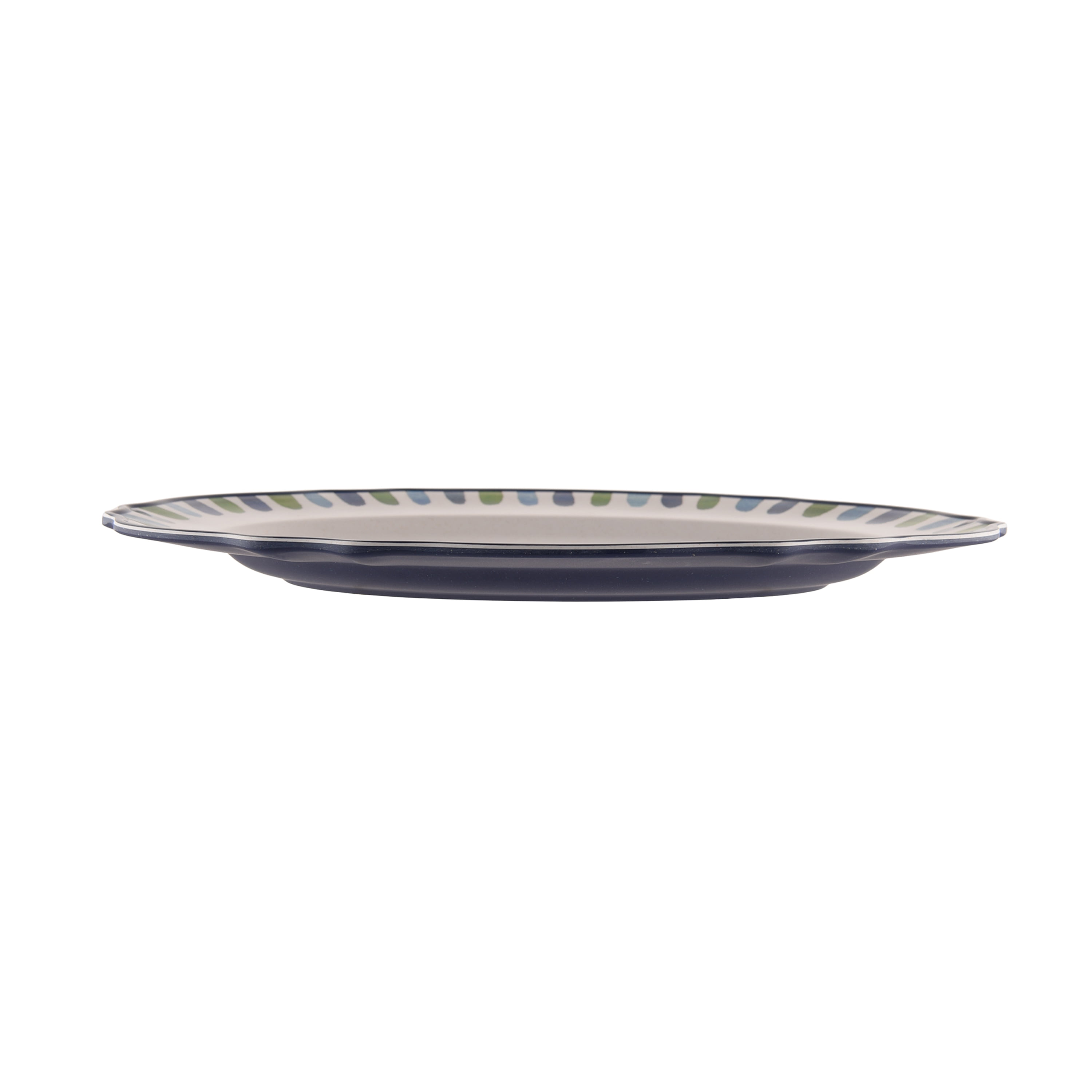 Beautiful 14" x 10.4" Bamboo Melamine Oval Medium Serve Platter, Multi-Color by Drew Barrymore
