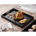 thumbnail image 5 of Fibogollo  Bamboo Set of 2 Serving Tray with Handles,Decorative Trays Platter,Breakfast Tray in Bed,Food Drinks Tray for Eating,Working,Storing(Black), 5 of 6