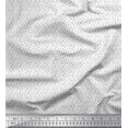 thumbnail image 1 of Soimoi Satin Silk Fabric Numbers & Alphabets Small Printed Fabric 1 Yard 42 Inch Wide, 1 of 3