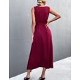 thumbnail image 5 of Summer Dresses For Women Solid Color Womens Dresses Side Split Midi Dress Alsol Lamesa, 5 of 6