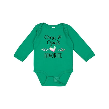 

Inktastic Oma and Opa s Favorite- Heart Grandchild Gift Baby Boy or Baby Girl Long Sleeve Bodysuit