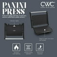 thumbnail image 4 of COOK WITH COLOR Panini Maker 2-Slice Panini Press Electric Grill, 760 Watts, Black, 4 of 6