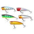 thumbnail image 1 of 5 uds señuelo de pesca duro simulación Popper cebo de pesca para bajos ríos lagos embalses 6,5 cm/9g 5 colores, 1 of 14