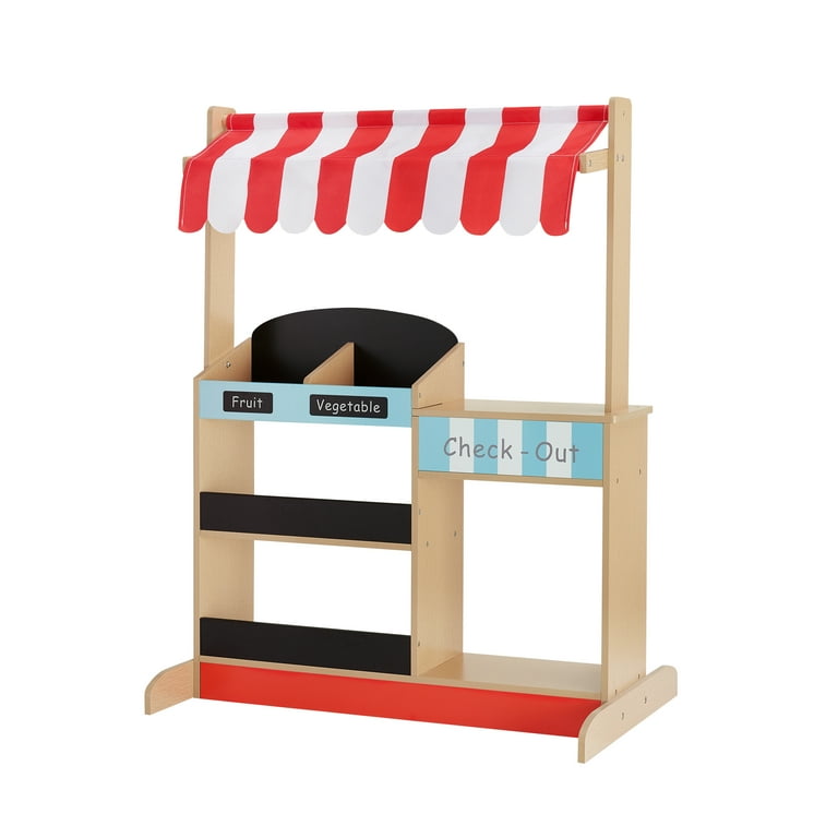 Teamson Kids My Little Helper Market Stand Playset with Awning