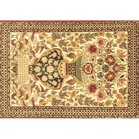Ahgly Company Indoor Rectangle Animal Brown Traditional Area Rugs, 2' x 4'