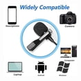 thumbnail image 3 of LVM1 3.5mm Lavalier Lapel Microphone with Windscreen Muff, Clip-On 360 Degree Omnidirectional Condenser Mic for DSLR Smartphones, 3 of 5