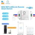 thumbnail image 4 of ziyahi Wireless Smart Light Bulb Socket Hotel Office Store Remote Control Controller Intelligent Device Home Supplies 2 Gang Switch, 4 of 6