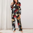thumbnail image 3 of Disketp Pajamas Set Long Sleeve Sleepwear Womens Button Down Nightwear Pj Sets-Various Mushrooms, 3 of 9