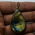 thumbnail image 5 of Natural Labradorite 925 Sterling Silver Pendant Pear 43.80 Ct Gems CERTIFIED, 5 of 6