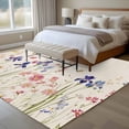 thumbnail image 4 of Spring Floral Area Rugs 6'x9', Washable Small Throw Rugs for Kitchen Dining room, Farmhouse Summer Botanical Flowers Indoor Outdoor Rug Non-Slip Low Pile Carpet Runner Reversible Floor Mats, 4 of 8