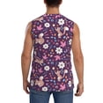 thumbnail image 4 of Haiem Men's Cute Squirrel Floral Print Tank Tops Summer Sleeveless Cut Off Workout T-Shirts Fitness Vest Athletic Undershirts-Large, 4 of 8
