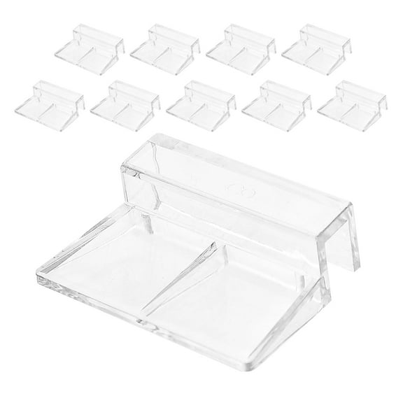 MLINS 10pcs Aquarium Lid Clips Clear Acrylic Fish Tank Lid Holder Aquarium Cover Clamps For Rimless Aquarium Fish Tank Cover Aquarium Hoods