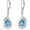 dec.-blue topaz, variant on 925 Sterling Silver Teardrop Gemstone Earrings Created Birthstone Dangle Drop Earrings Infinity Leaf Leverback Earring Birthday Christmas Jewelry Gifts for Women