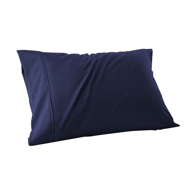 Pillow Cases King Size - Polyester-Cotton Blend Pillowcase Set of 1, Breathable, Soft and Wrinkle-Free Pillow Covers with Envelope Closure, Gift, Navy Blue, 20x36 Inches