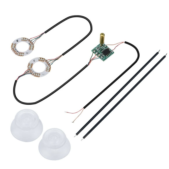 Oubit Capuchons de Joystick Lumière Led, Lumière Led 7 Couleurs Bâtons de Pouce pour Xbox Intégration Transparente