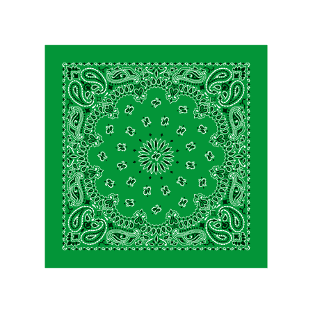American Made Lime Green Western Paisley Bandanas - Dozen Packed 22x22 ...