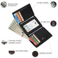 thumbnail image 4 of LOUEBICA Men's Genuine Leather Wallet Trifold Wallet RFID Blocking Minimalist Wallets for Men with ID Window, 4 of 6