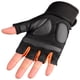 thumbnail image 4 of Un par de guantes deportivos de gimnasio antideslizantes, guantes de medio dedo negros y naranjas para ejercicio de entrenamiento XL, 4 of 12