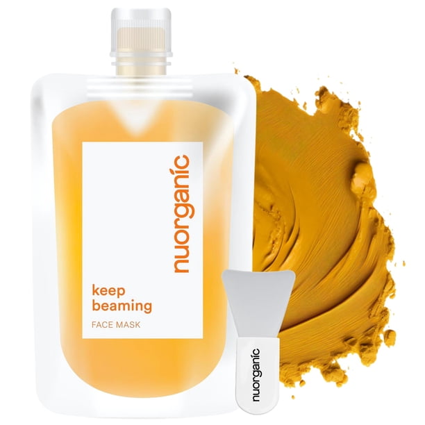 Mascarilla facial nuorgánica con cúrcuma, calmante para el acné, aclara los poros