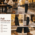 thumbnail image 7 of Aezemi Ruffle Jeans for Women Button High Waisted Trendy Denim Pants Fashion Outdoor Ruffle Hem Pants with Pockets XXL, 7 of 7
