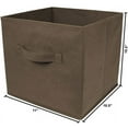 thumbnail image 2 of Greenco Foldable Fabric Storage Cubes Non-Woven Fabric | Brown Cube Storage Bins | Shelf Baskets| Brown Fabric Cubes | 6 Pack, 2 of 4