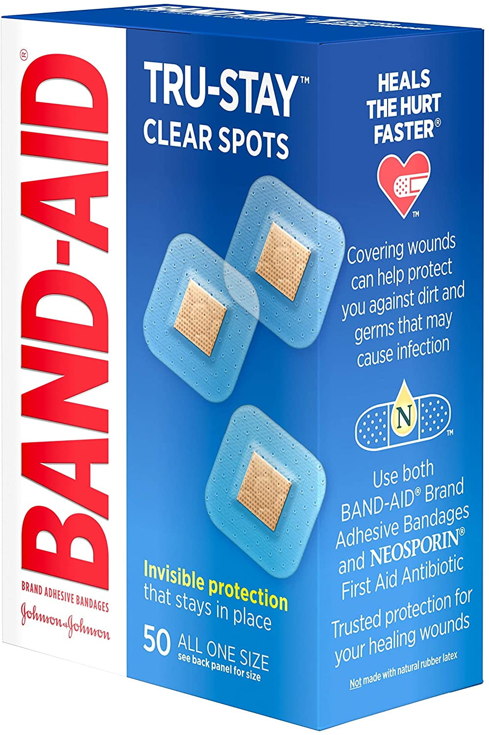 Band-Aid Adhesive Bandages Clear Spots All One Size - 50 count Each