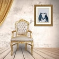 thumbnail image 3 of Fab Funky 26x32 Gold Ornate Wood Framed with Double Matting Museum Art Print Titled - Penguins In Love, 3 of 4