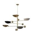 thumbnail image 5 of 6 Light Pendant Mid Century Modern Raw Brass Sputnik chandelier light Fixture, 5 of 10