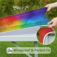 thumbnail image 6 of Colorful Tie Dye Pattern Square Fitted Tablecloth with Elastic Edge,Square Table Cover,Washable Elastic Table Cover for Home Kitchen Party Decor 34"x34", 6 of 6