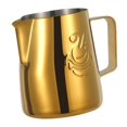 thumbnail image 1 of Jarra para espumar leche, de limpiar, a prueba de , a prueba , 380ml, jarra para espumar leche y café, jarra humeante Espresso para oro Baoblaze Jarra para espumar leche, 1 of 7