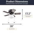 thumbnail image 3 of Prominence Home Hero 28 Inch Flush Mount LED Ceiling Fan with Light, Bronze, 3 of 12