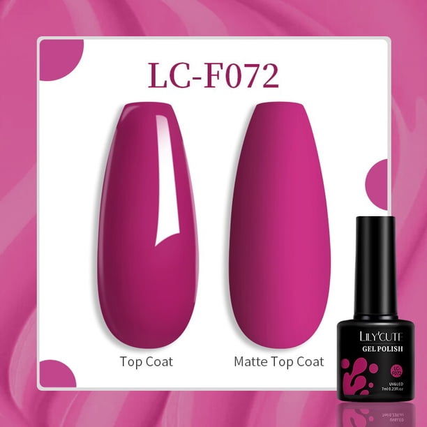 LILYCUTE 7ML Nowipe Top Coat esmalte de uñas de Gel de larga duración transparente semipermanente Soak Off UV LED Nail Art Base Gel barniz zhangmengya LED