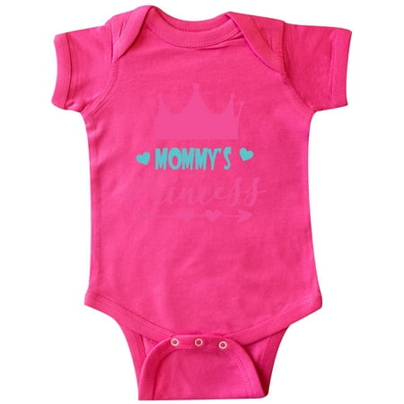 

Inktastic Mommy s Princess Crown Hearts - Pink Blue Gift Baby Girl Bodysuit