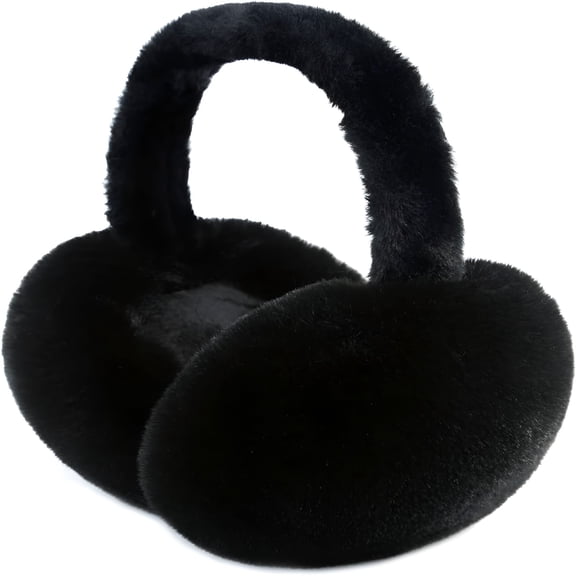 TELOLY Foldable Ear Muffs for Women Cold Weather Fluffy Earmuffs Winter Warm Headband Cute Slouchy Ear Warmers