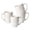 White, variant on Malacasa Coffee Mug Set of 4, 16 oz Ceramic Mugs Set with Embossed Bead Curtain Texture, Coffee Cups, Chip Resistant Microwave & Dishwasher Safe, White