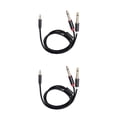 thumbnail image 3 of Cateissary Cable de audio Cable adaptador de enchufe chapado en oro doble Carcasa de aleación de aluminio Type1 NO1, 3 of 6