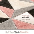 thumbnail image 2 of Well Woven Walker Pink Boxes 3D Textured Shag Runner Rug 2'7" x 9'10", 2 of 8