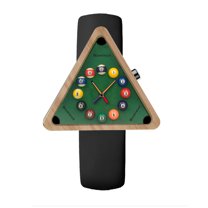 Men's Quartz Watch Creativity Billiard-Inspired Watch Dial with Colorful Hands and Silicone Strap Surprise Gifts for Men
