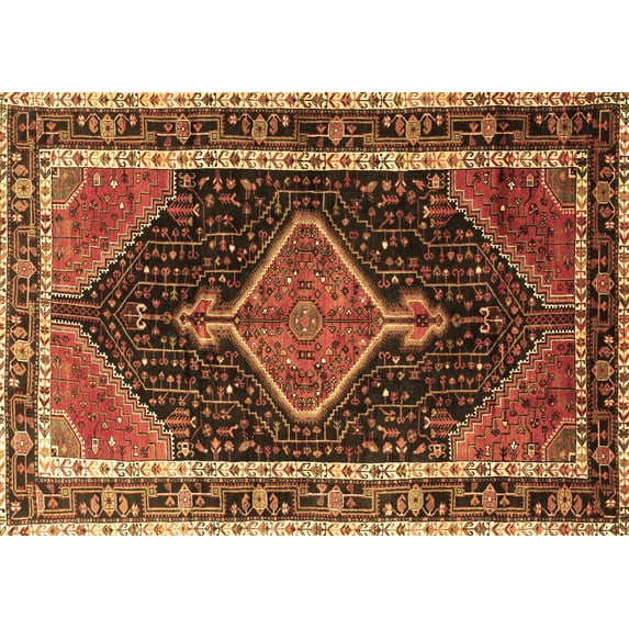 Ahgly Company Indoor Rectangle Persian Brown Traditional Area Rugs, 3' x 5'